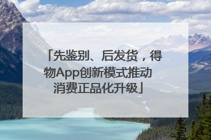先鉴别、后发货，得物App创新模式推动消费正品化升级