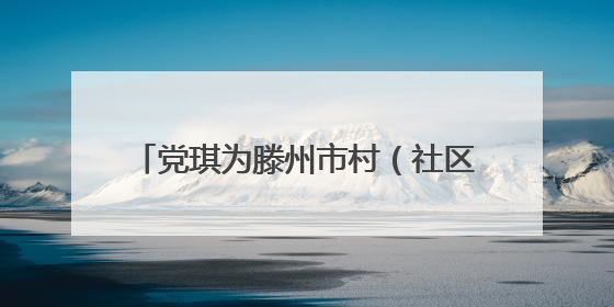 党琪为滕州市村（社区）干部能力素质提升培训班学员作专题讲座