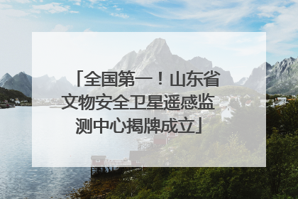 全国第一！山东省文物安全卫星遥感监测中心揭牌成立