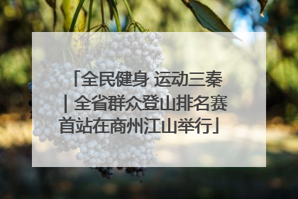 全民健身 运动三秦｜全省群众登山排名赛首站在商州江山举行