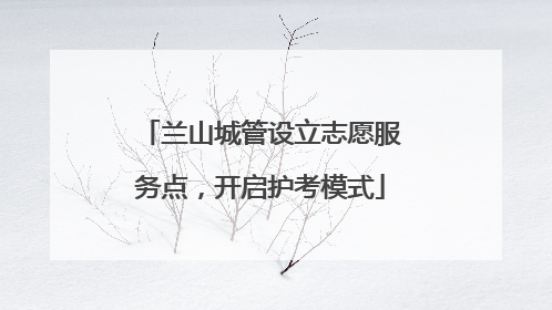 兰山城管设立志愿服务点，开启护考模式