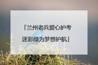 兰州老兵爱心护考 迷彩绿为梦想护航