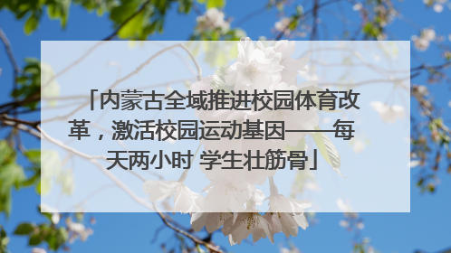 内蒙古全域推进校园体育改革，激活校园运动基因——每天两小时 学生壮筋骨
