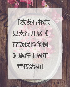 农发行祁东县支行开展《存款保险条例》施行十周年宣传活动