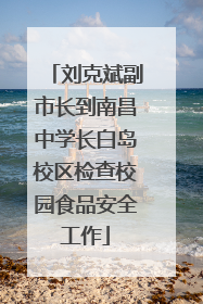刘克斌副市长到南昌中学长白岛校区检查校园食品安全工作