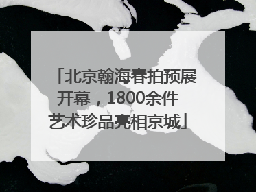 北京翰海春拍预展开幕，1800余件艺术珍品亮相京城