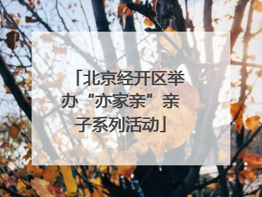 北京经开区举办“亦家亲”亲子系列活动