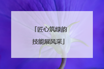 匠心筑绿韵 技能展风采