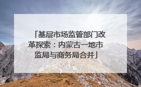 基层市场监管部门改革探索：内蒙古一地市监局与商务局合并