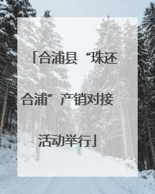 合浦县“珠还合浦”产销对接活动举行