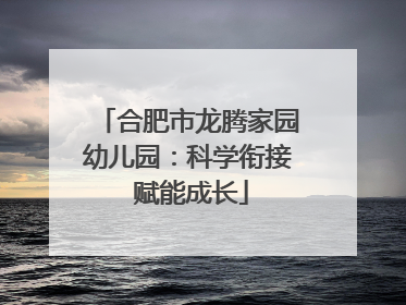 合肥市龙腾家园幼儿园：科学衔接 赋能成长