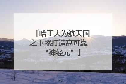 哈工大为航天国之重器打造高可靠“神经元”
