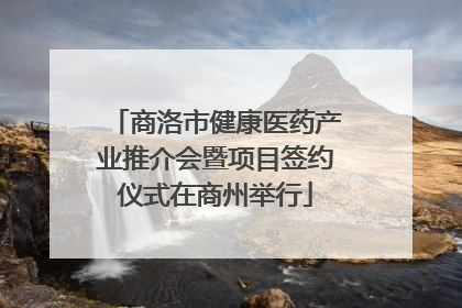 商洛市健康医药产业推介会暨项目签约仪式在商州举行