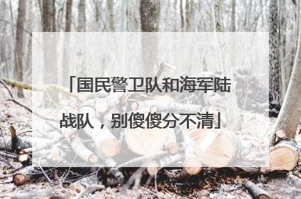 国民警卫队和海军陆战队，别傻傻分不清