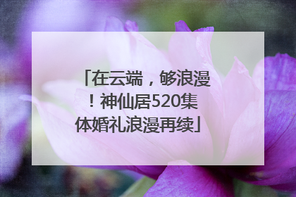 在云端，够浪漫！神仙居520集体婚礼浪漫再续