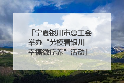 宁夏银川市总工会举办“劳模看银川 幸福微疗养”活动