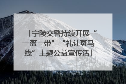 宁陵交警持续开展“一盔一带”“礼让斑马线”主题公益宣传活