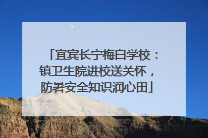 宜宾长宁梅白学校：镇卫生院进校送关怀，防暑安全知识润心田