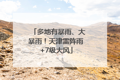 多地有暴雨、大暴雨！天津雷阵雨+7级大风