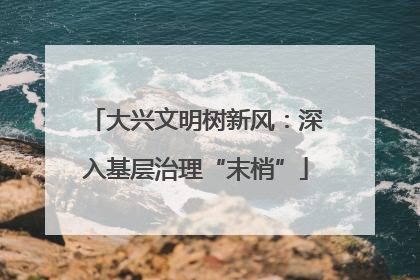 大兴文明树新风：深入基层治理“末梢”