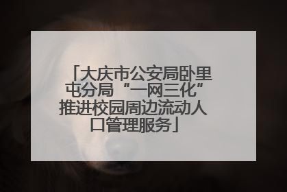 大庆市公安局卧里屯分局“一网三化”推进校园周边流动人口管理服务