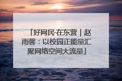 好网民·在东营｜赵雨馨：以校园正能量汇聚网络空间大流量