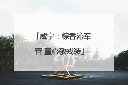 威宁：棕香沁军营 童心敬戎装