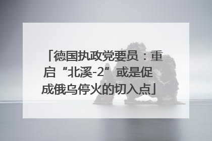 德国执政党要员：重启“北溪-2”或是促成俄乌停火的切入点