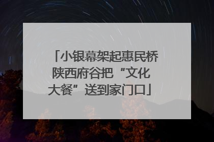 小银幕架起惠民桥 陕西府谷把“文化大餐”送到家门口