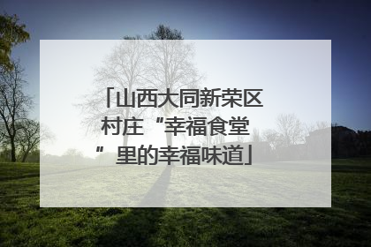 山西大同新荣区 村庄“幸福食堂”里的幸福味道
