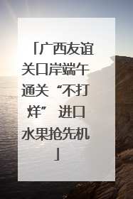 广西友谊关口岸端午通关“不打烊” 进口水果抢先机