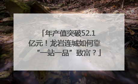 年产值突破52.1亿元！龙岩连城如何靠“一站一品”致富？