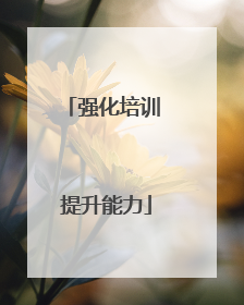 强化培训 提升能力