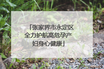 张家界市永定区全力护航高危孕产妇身心健康