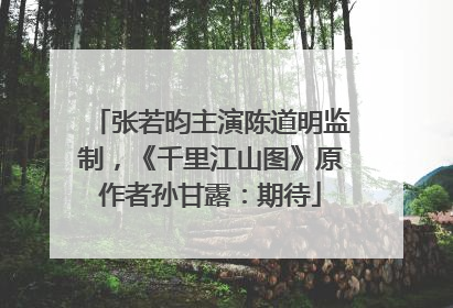 张若昀主演陈道明监制，《千里江山图》原作者孙甘露：期待