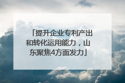 提升企业专利产出和转化运用能力，山东聚焦4方面发力