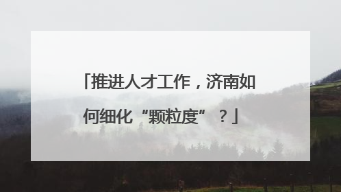 推进人才工作，济南如何细化“颗粒度”？