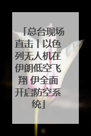 总台现场直击丨以色列无人机在伊朗低空飞翔 伊全面开启防空系统