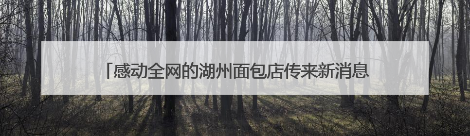 感动全网的湖州面包店传来新消息：房东也来支持了，决定不涨租