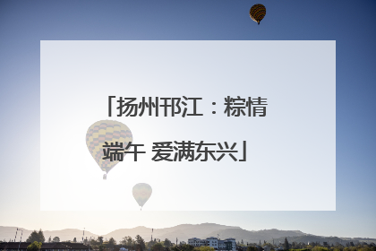 扬州邗江：粽情端午 爱满东兴