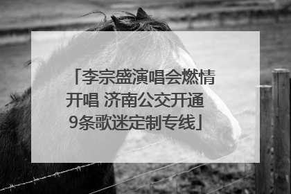 李宗盛演唱会燃情开唱 济南公交开通9条歌迷定制专线
