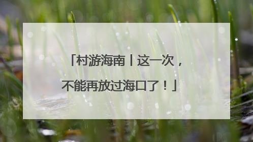 村游海南丨这一次，不能再放过海口了！