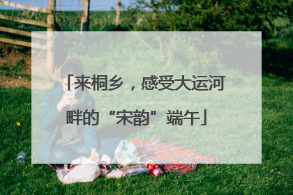 来桐乡，感受大运河畔的“宋韵”端午
