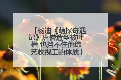 杨迪《萌探奇遇记》唐僧造型被吐槽 也挡不住他综艺收视王的体质