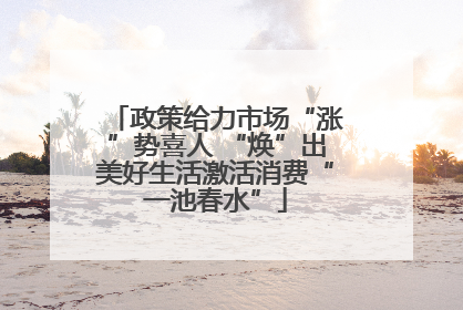 政策给力市场“涨”势喜人 “焕”出美好生活激活消费“一池春水”
