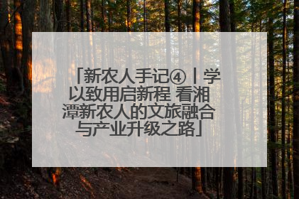 新农人手记④丨学以致用启新程 看湘潭新农人的文旅融合与产业升级之路