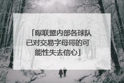 曝联盟内部各球队已对交易字母哥的可能性失去信心