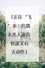 正在“飞”来！乌鲁木齐人速看 快递又有大动作