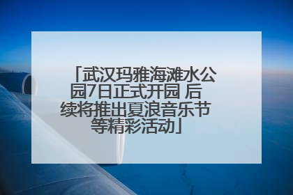 武汉玛雅海滩水公园7日正式开园 后续将推出夏浪音乐节等精彩活动