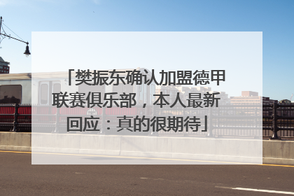 樊振东确认加盟德甲联赛俱乐部，本人最新回应：真的很期待